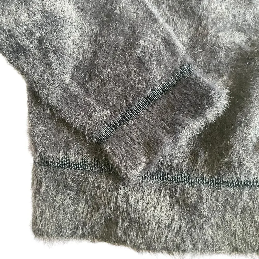 Mayoral Girls Navy Fuzzy Metallic Trim Crewneck Sweater size 4 Cozy